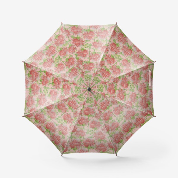 Зонт «Розы на розовом фоне»