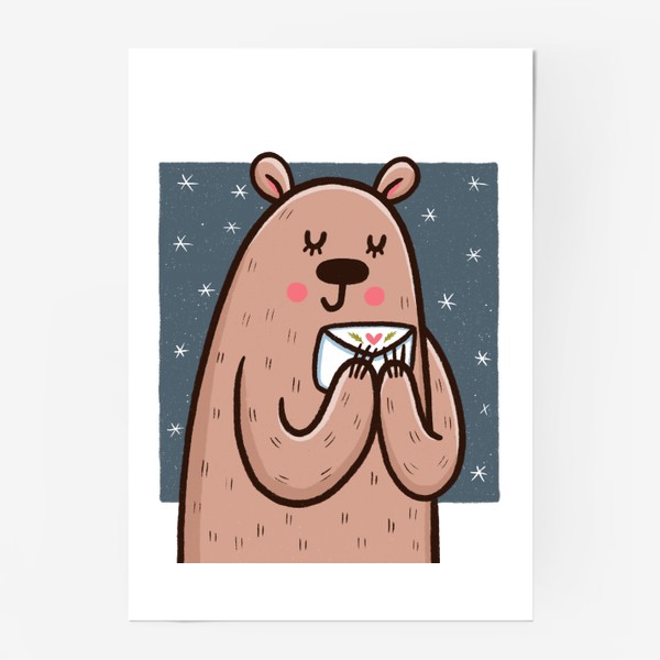 Постер «Милая медведица и письмо»