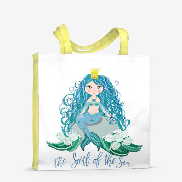 Сумка-шоппер «Принцесса-русалка, душа моря»