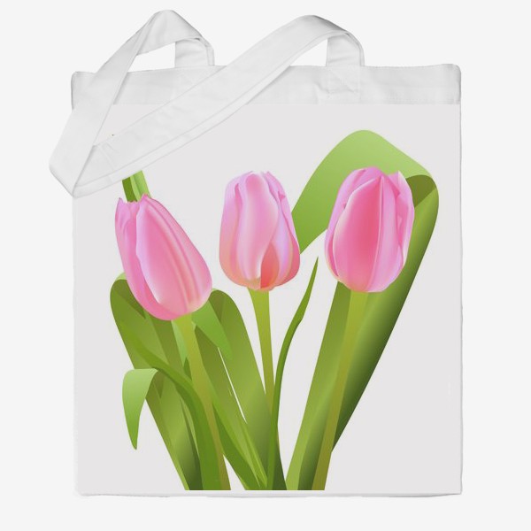 Сумка хб «Цветы Тюльпаны.  Весна, 8 марта»