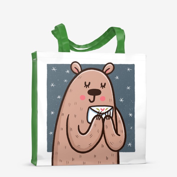 Сумка-шоппер «Милая медведица и письмо»