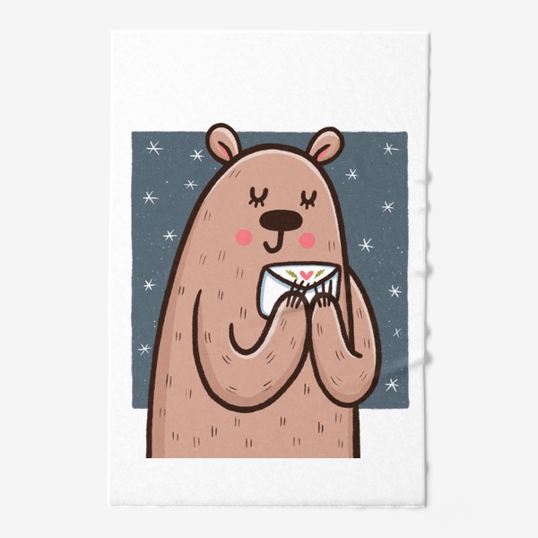 Полотенце «Милая медведица и письмо»