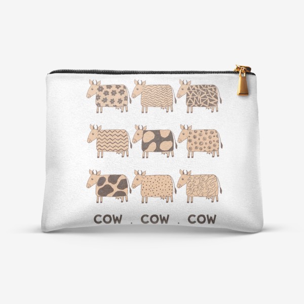 Косметичка «2021-й год коровы (COW COW COW)»