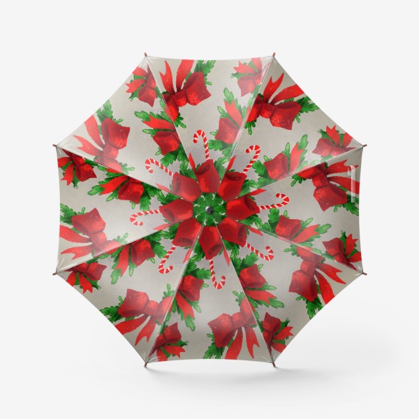 Зонт «Новый год паттерн»