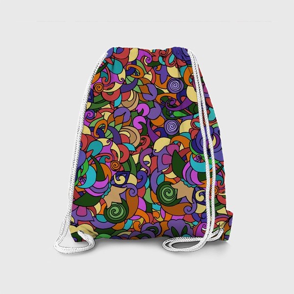 Рюкзак «Абстрактный цветочный паттерн многоцветие.»
