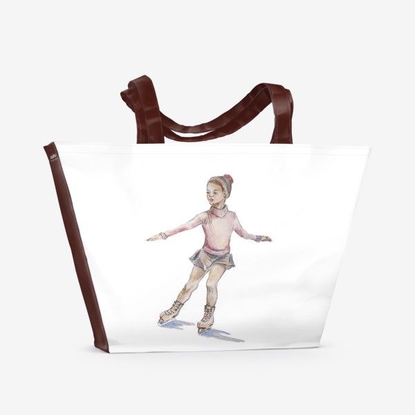 Пляжная сумка &laquo;Девочка на льду. Фигурное катание&raquo;