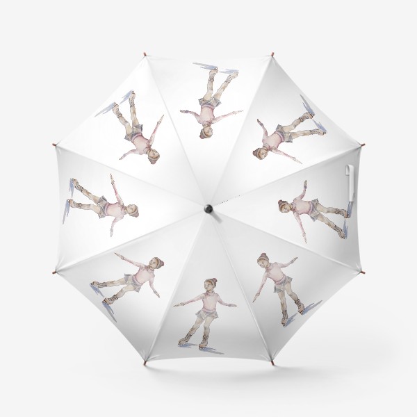 Зонт «Девочка на льду. Фигурное катание»