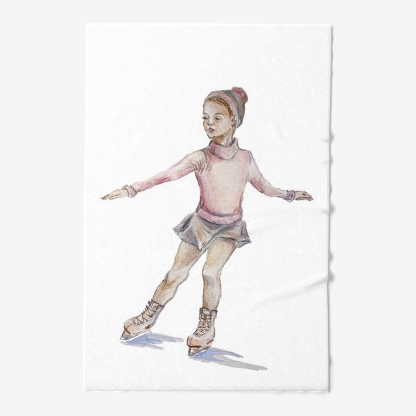 Полотенце «Девочка на льду. Фигурное катание»