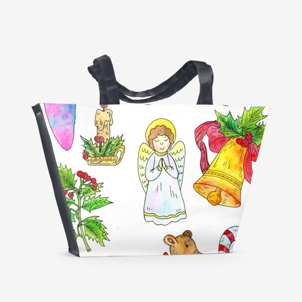 Пляжная сумка «Винтажное Рождество»