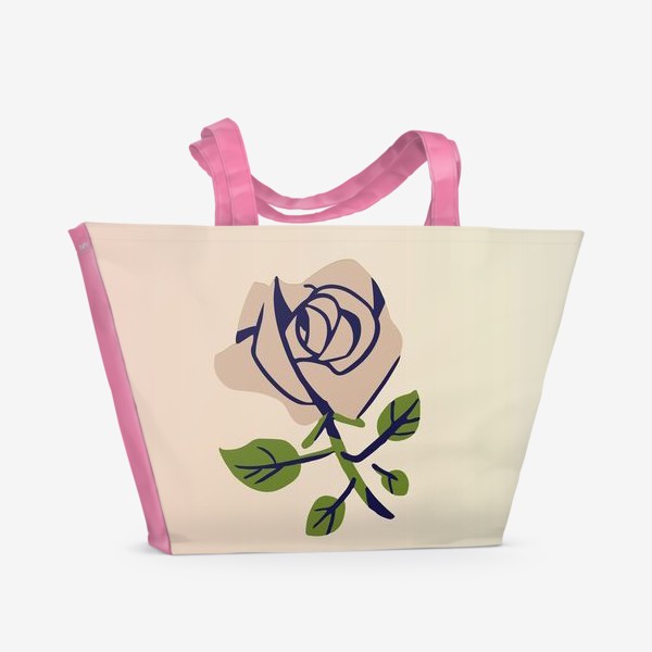 Пляжная сумка «Бежевая роза»