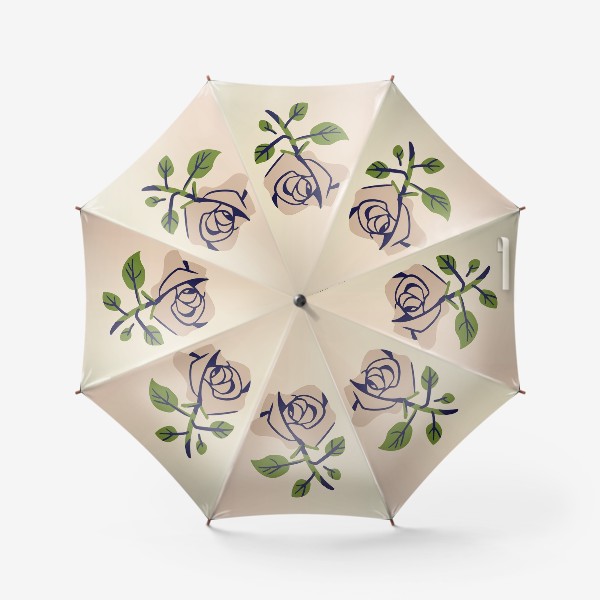 Зонт «Бежевая роза»