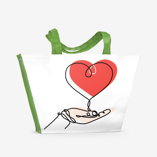 Пляжная сумка «Для тебя. Сердце.»