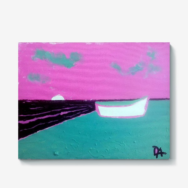 Холст «pink лодка))»