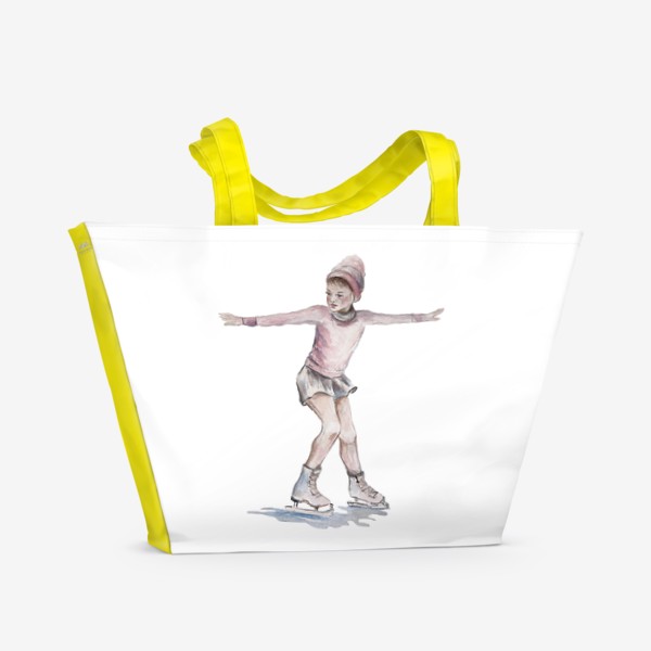 Пляжная сумка «Фигуристка. Девочка на льду »