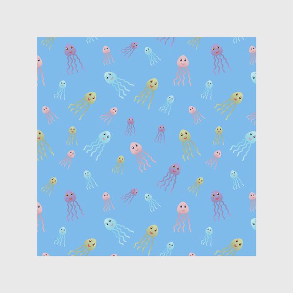 Скатерть «Медузы на голубом фоне»