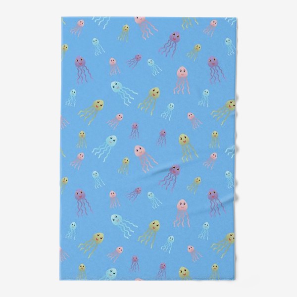 Полотенце «Медузы на голубом фоне»