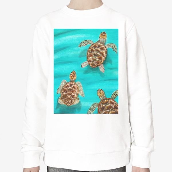 Свитшот «Плывущие морские черепахи»