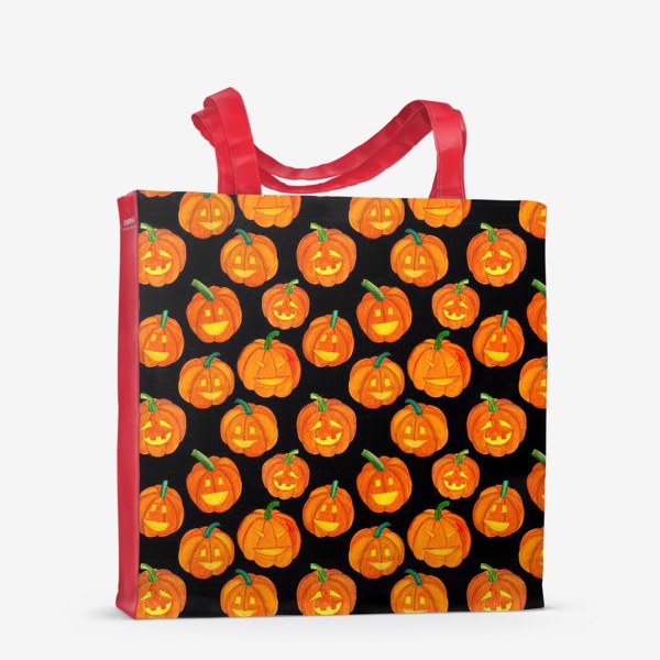 Сумка-шоппер «Паттерн хеллоуиновские тыквы»