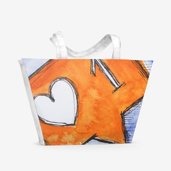 Пляжная сумка «Космический лайк для любителей Instagram»