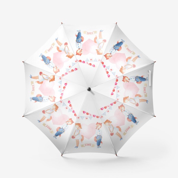 Зонт «Влюбленные лисы»