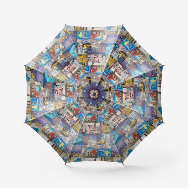 Зонт «Паттерн Архитектура. Времена года. Пастель»