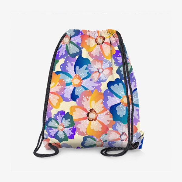 Рюкзак «Паттерн, яркие цветы.»