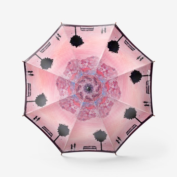 Зонт «Розовое небо Любовь Пара»