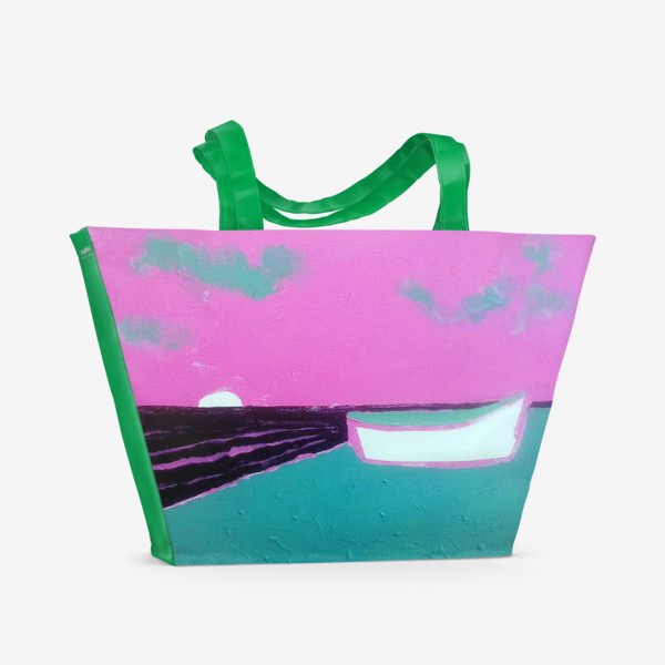 Пляжная сумка «pink лодка))»