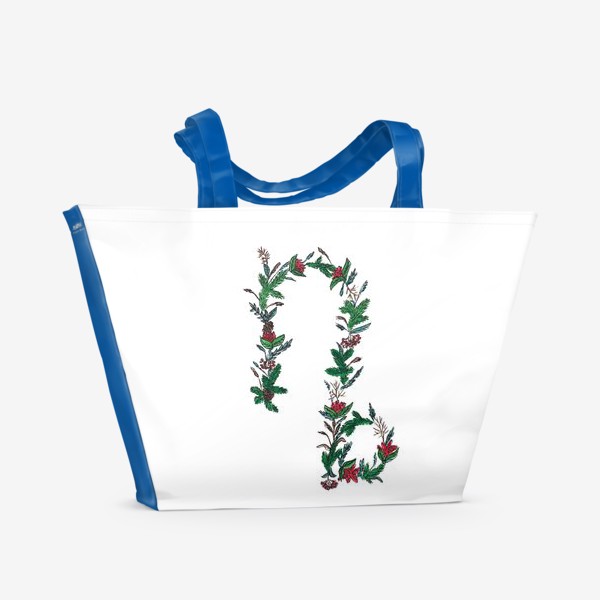 Пляжная сумка «Козерог. Цветы»