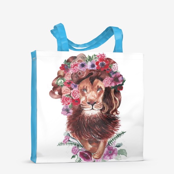 Сумка-шоппер «Лев с цветочной гривой»