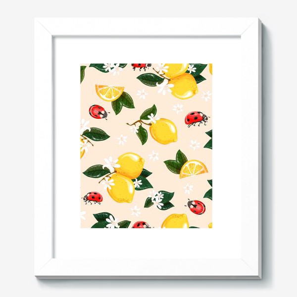 Картина «Сочные лимоны и божьи коровки.»