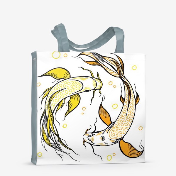 Сумка-шоппер «Рыбы Карпы Инь-янь »