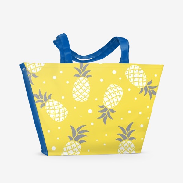Пляжная сумка «Ананасы на жёлтом фоне»