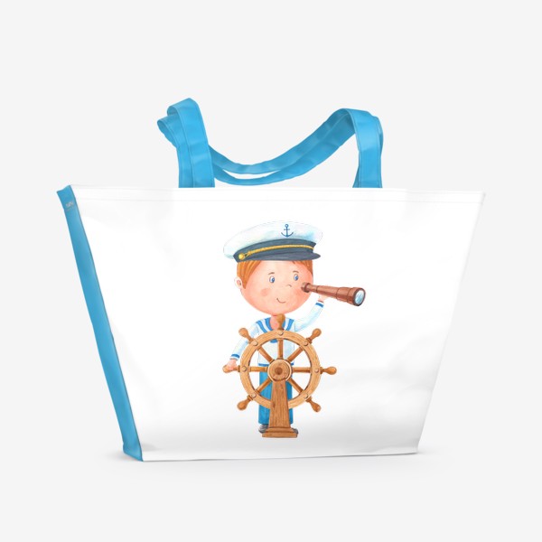 Пляжная сумка «Маленький капитан.»