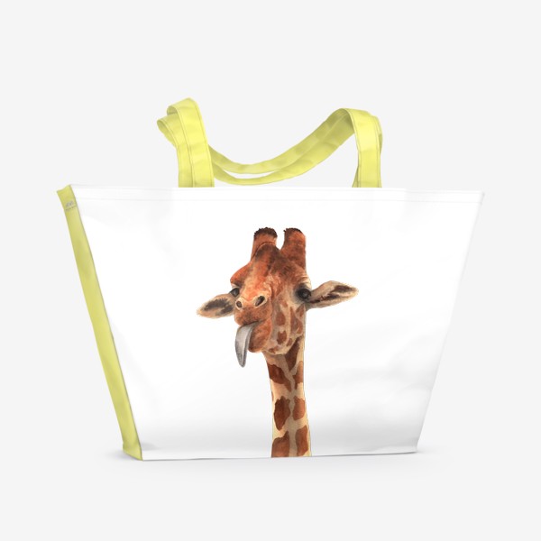 Пляжная сумка «Жираф с языком»
