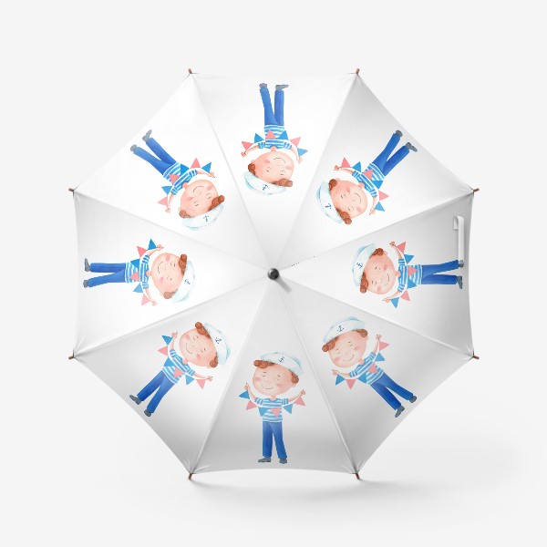 Зонт «Моряк-мечтатель с флажками»