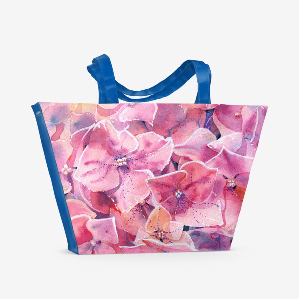 Пляжная сумка &laquo;Spring hydrangea. Sketch&raquo;
