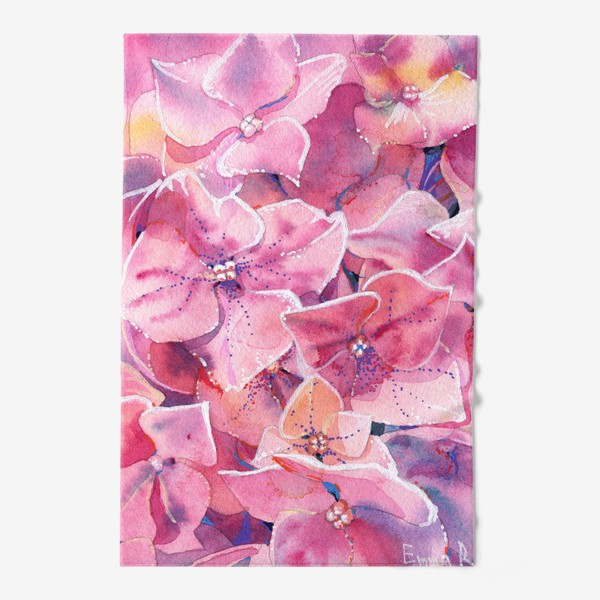 Полотенце «Spring hydrangea. Sketch»