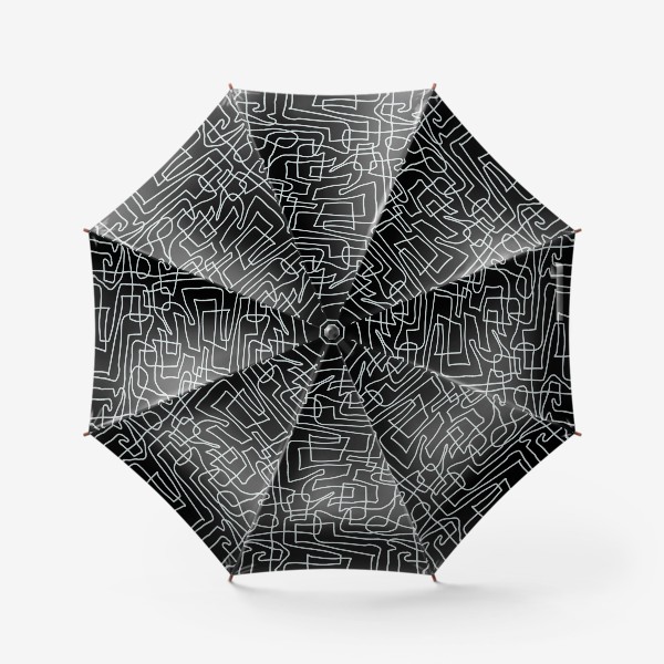 Зонт «хаотичность на черном»