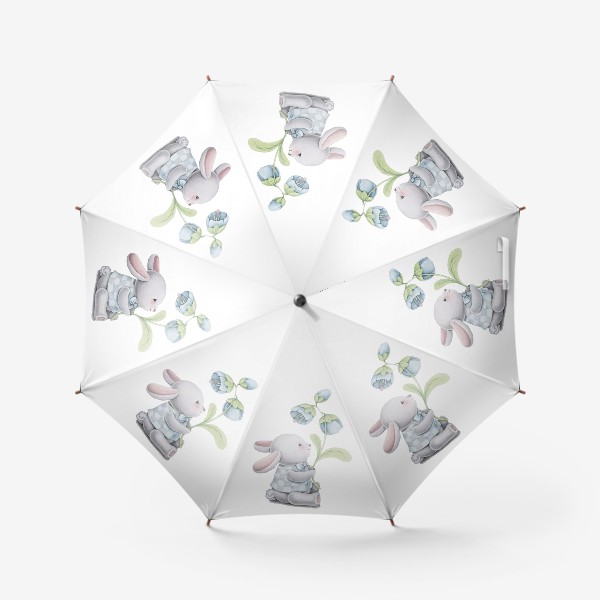 Зонт «Зайчик с цветком»