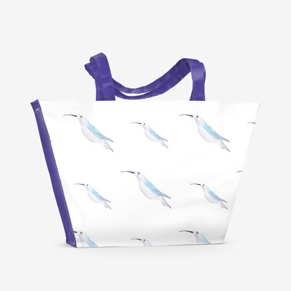 Пляжная сумка «Орнамент из птичек»