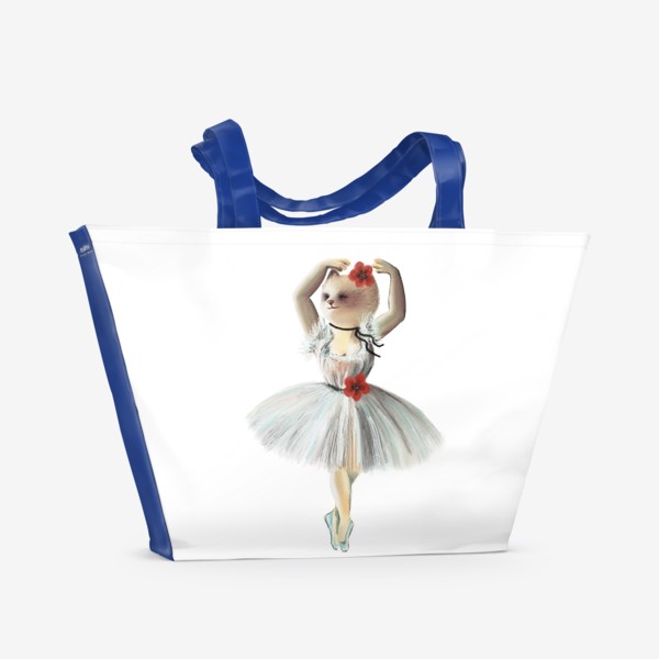 Пляжная сумка «Кошечка-балерина»