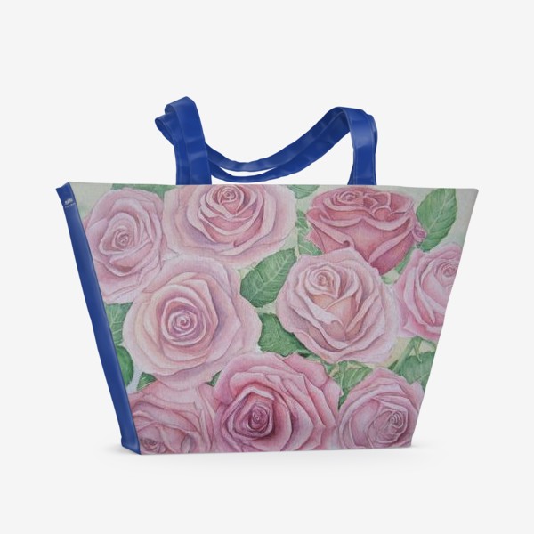 Пляжная сумка «Розовые розы»
