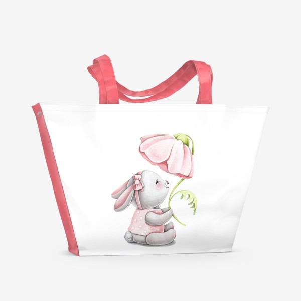 Пляжная сумка «Зайка в розовом»