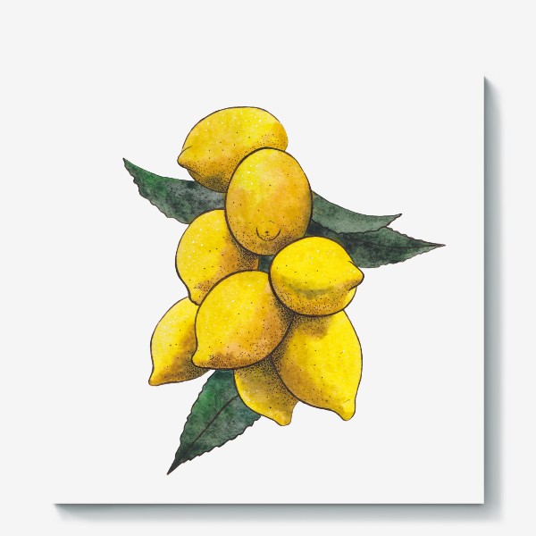 Холст «Спелые лимоны»