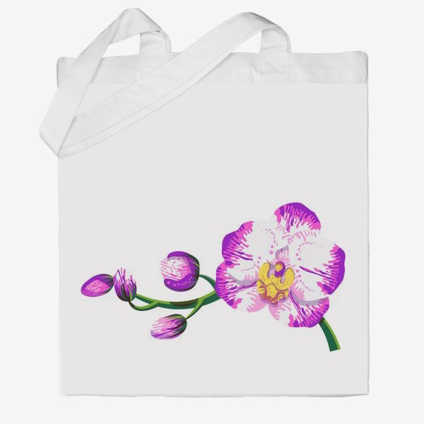 Сумка хб «Цветок орхидея фалинопсис»