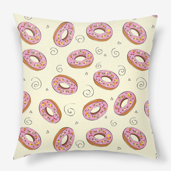 Подушка «Розовые пончики»