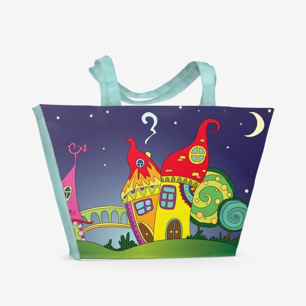 Пляжная сумка «Сказочные домики»