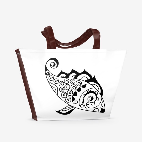 Пляжная сумка &laquo;Рыба. Графика&raquo;