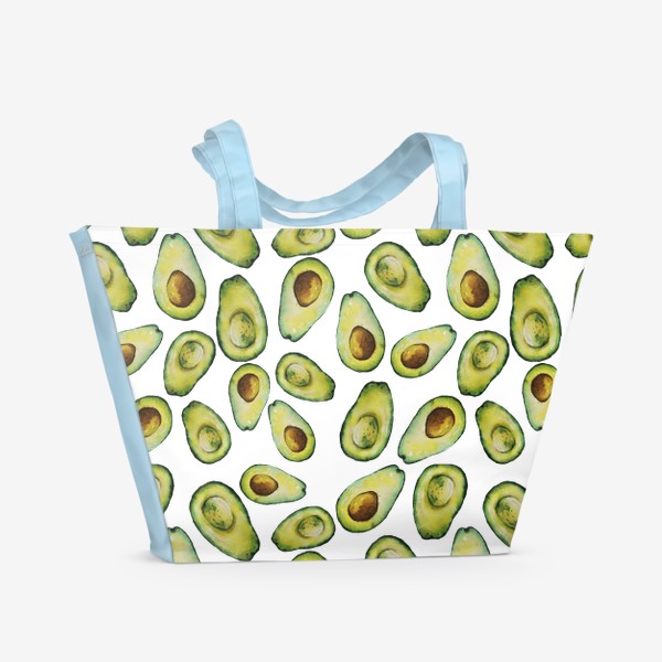 Пляжная сумка «Акварельные авокадо»
